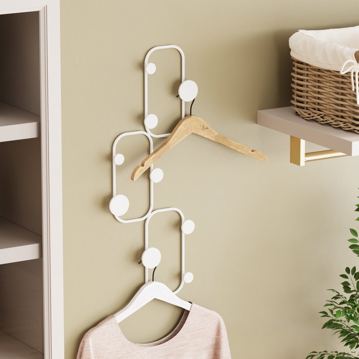 Wallity Lizzard-B Gancho de pared metálico Blanco